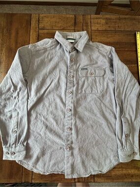 Columbia Men's Light Heather Gray Casual Button-Down Shirt